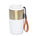 Mug Thermos avec paille en acier inoxydable 450ml - Beige