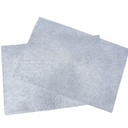 Pack de 2 sous-plats Rectangulaire en plastique Argente