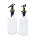 Set Huilier 4 Pièces En Verre Avec Support - Inox