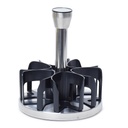 Set Portes Épices 6 Pièces En Verre Avec Support - Blanc