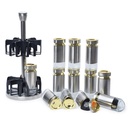 Set Portes Épices 12 Pièces En Verre Avec Support - Inox