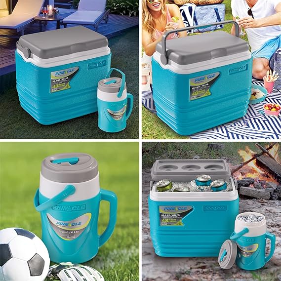 Pack De 3 Glacières - Pinnacle - Isolé Portable – BPA Free – 25L/4.5L/2L - Bleu