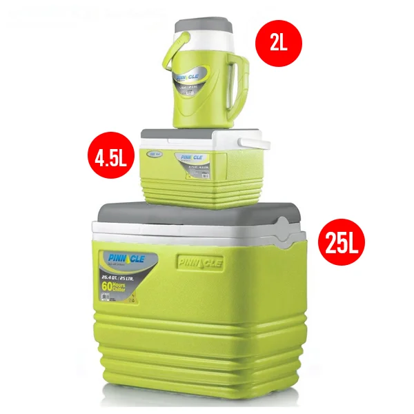 Pack De 3 Glacières - Pinnacle - Isolé Portable – BPA Free – 25L/4.5L/2L - Vert