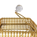 Porte Papier En Métal Avec Miroir 18 X 18 CM - Doré - Motif 1