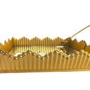 Porte Papier En Métal Avec Miroir 18 X 18 CM - Doré - Motif 3