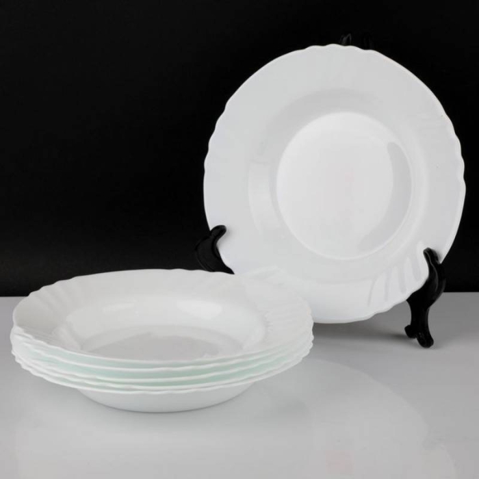 Lot De 6 Assiettes Creuses Bormioli Rocco Ebro 24 Cm