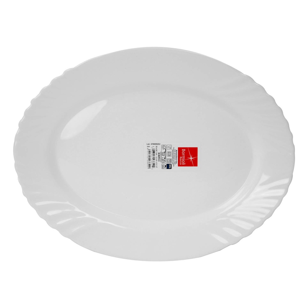 Lot De 3 Plats Oval Bormioli Rocco Ebro 32 Cm