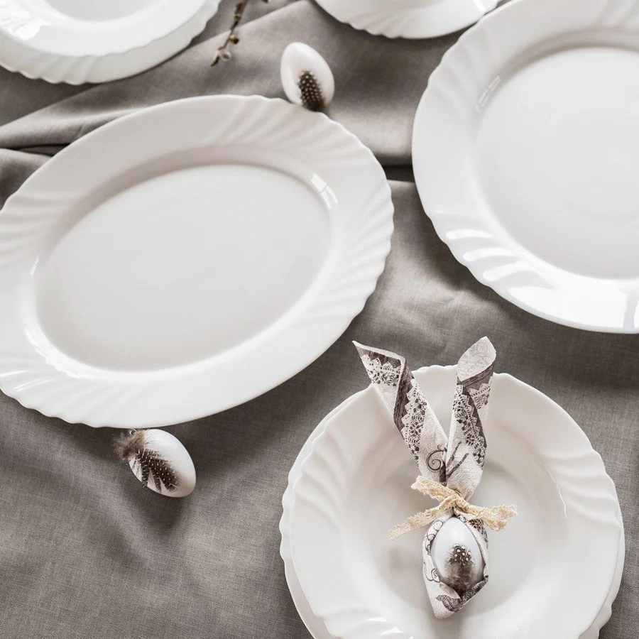 Lot De 3 Plats Oval Bormioli Rocco Ebro 32 Cm