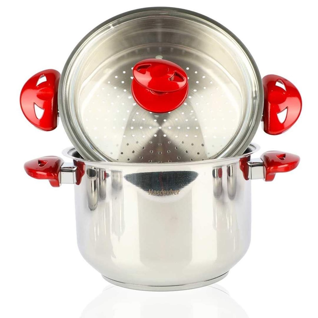 Batterie de Cuisine 18 Pièces Inox Hascevher 