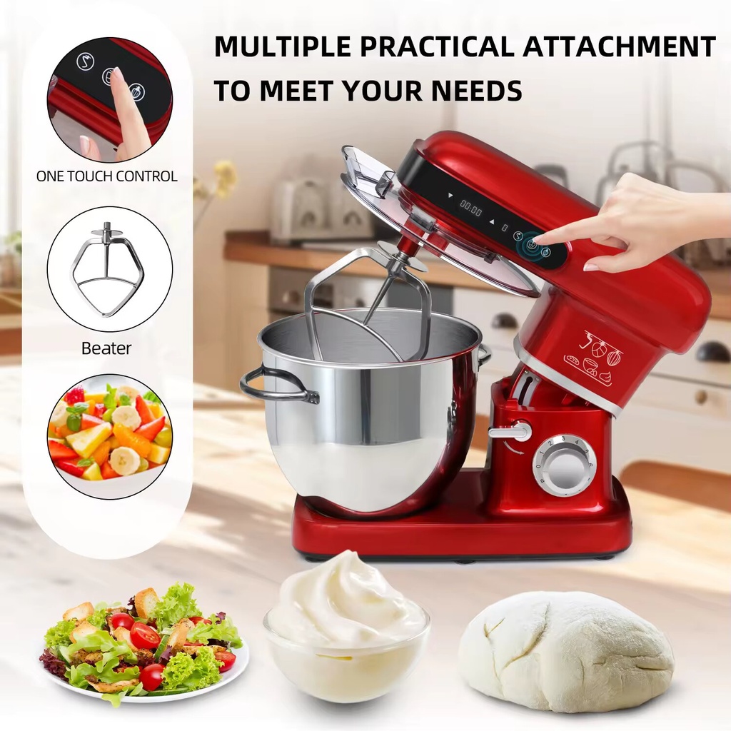 Robot Pétrin Florence 10L - 2200W - Rouge 