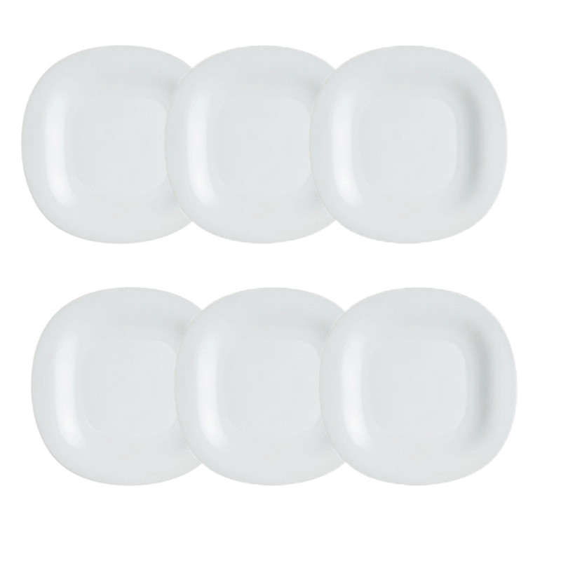 Lot De 6 Assiette Plat Luminarc CARINE Blanc 27 Cm 