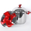 Ensemble de 8 pieces Inox Hascevher Cocotte 5 L et couscoussier 7 L