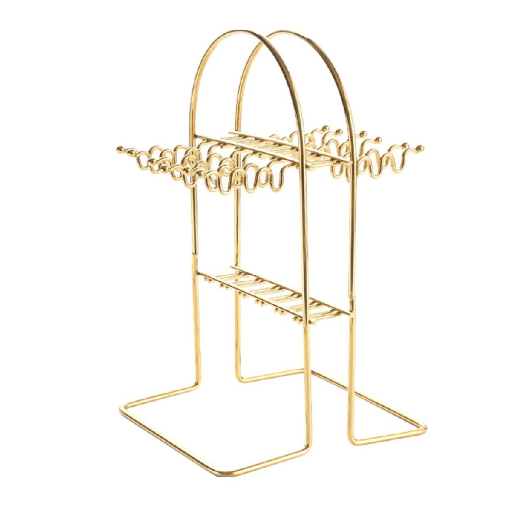 Coffret Ménagère 24 Pièces avec Support doré poignée en Marbre Vert