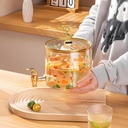 Distributeur boisson en verre 2,6 litre avec support en bois