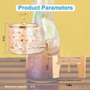 Distributeur boisson en verre 2,6 litre avec support en bois