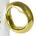 Mug en céramique Fleurie avec Poignée Doré (M1)