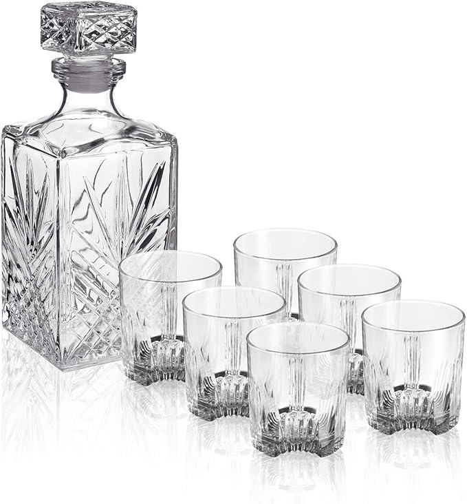 Service À Boisson Sélecta Bormioli 7 Pièces avec Carafe en verre 