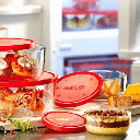 Ensemble de 4 Boîtes de conservation Frigoverre Bormioli Rocco Gelo 11/15/18/23Cm