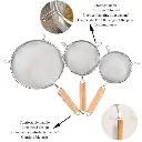 Lot de 3 Passoires 34,5/30/26,5Cm