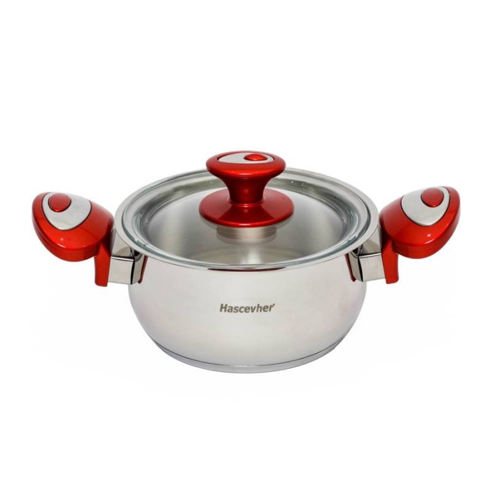 Ensemble de batterie De Cuisine 8 Pièces Inox 18/10 Hascevher 