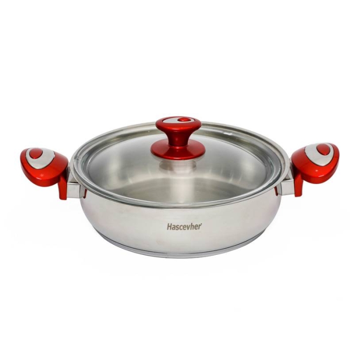 Ensemble de batterie De Cuisine 8 Pièces Inox 18/10 Hascevher 