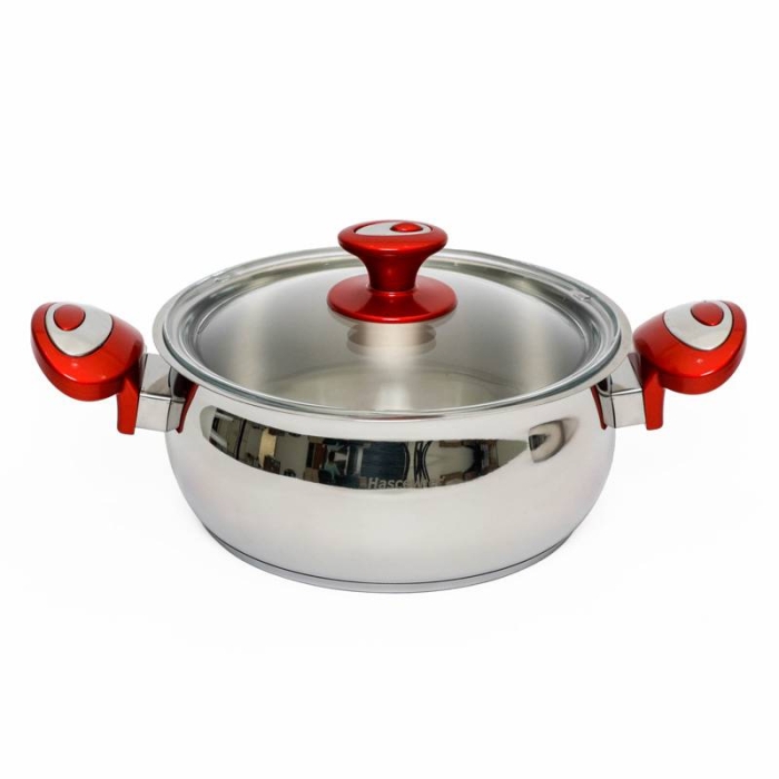 Ensemble de batterie De Cuisine 8 Pièces Inox 18/10 Hascevher 