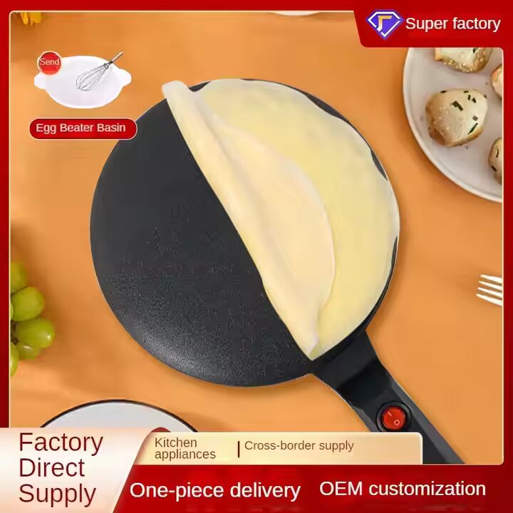 Crêpière Electrique Noir 650W 20Cm