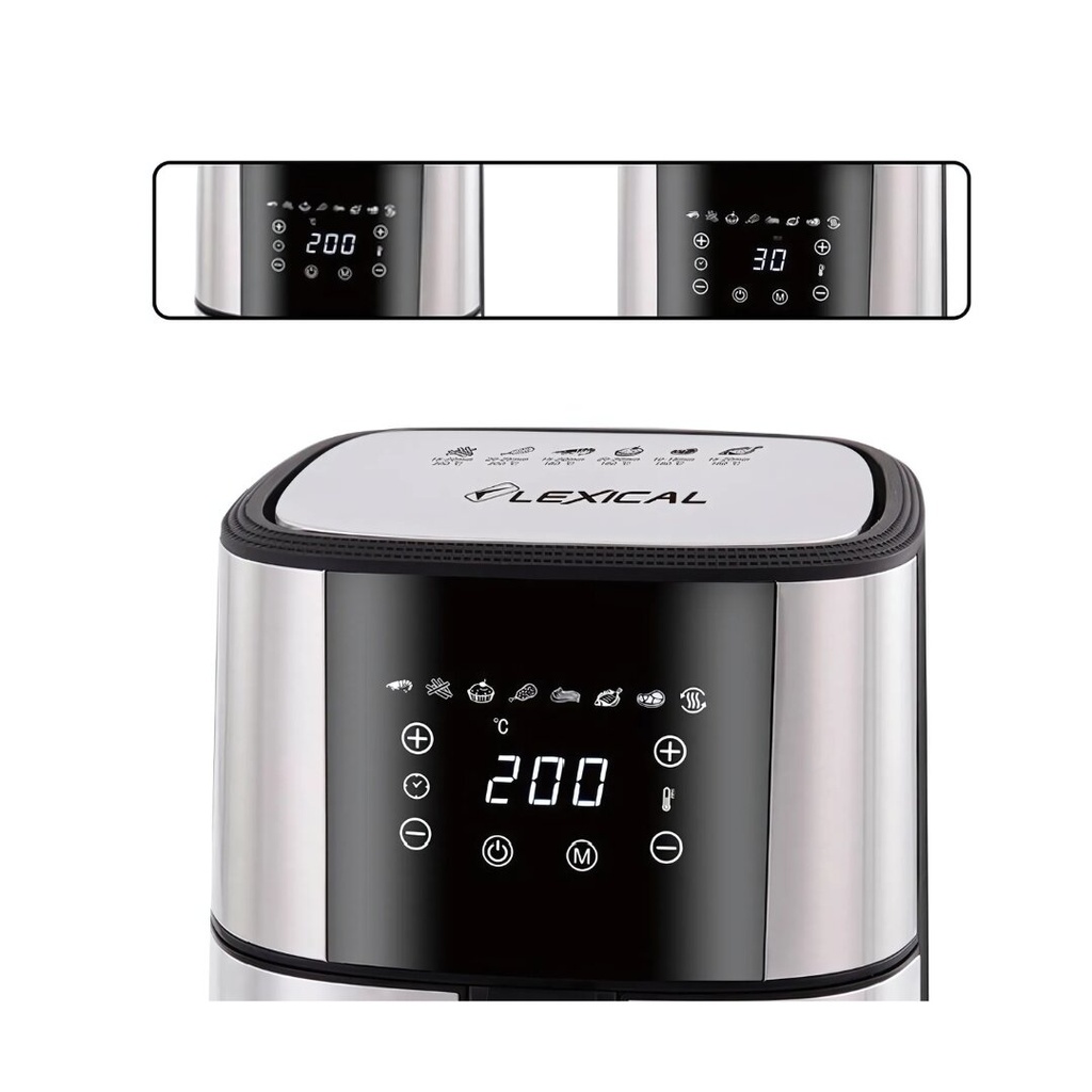 Air Fryer avec Afficheur Led Lexical 1500W 5,5L 