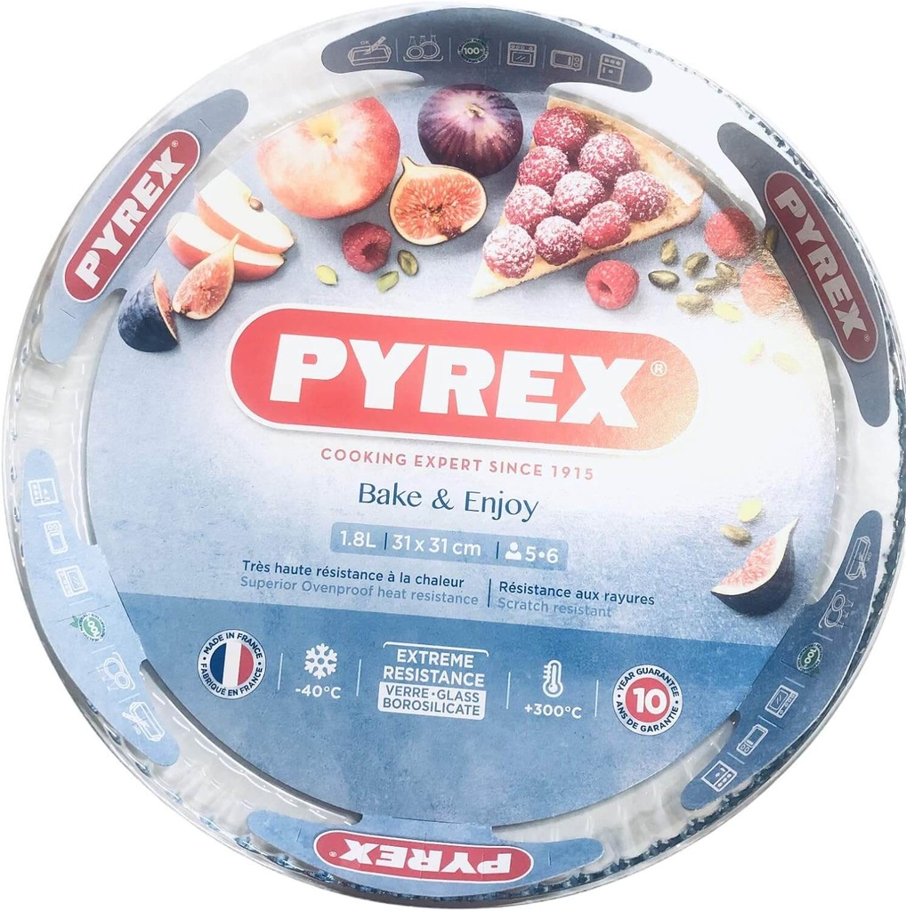 Moule à tarte en verre Pyrex 31 Cm