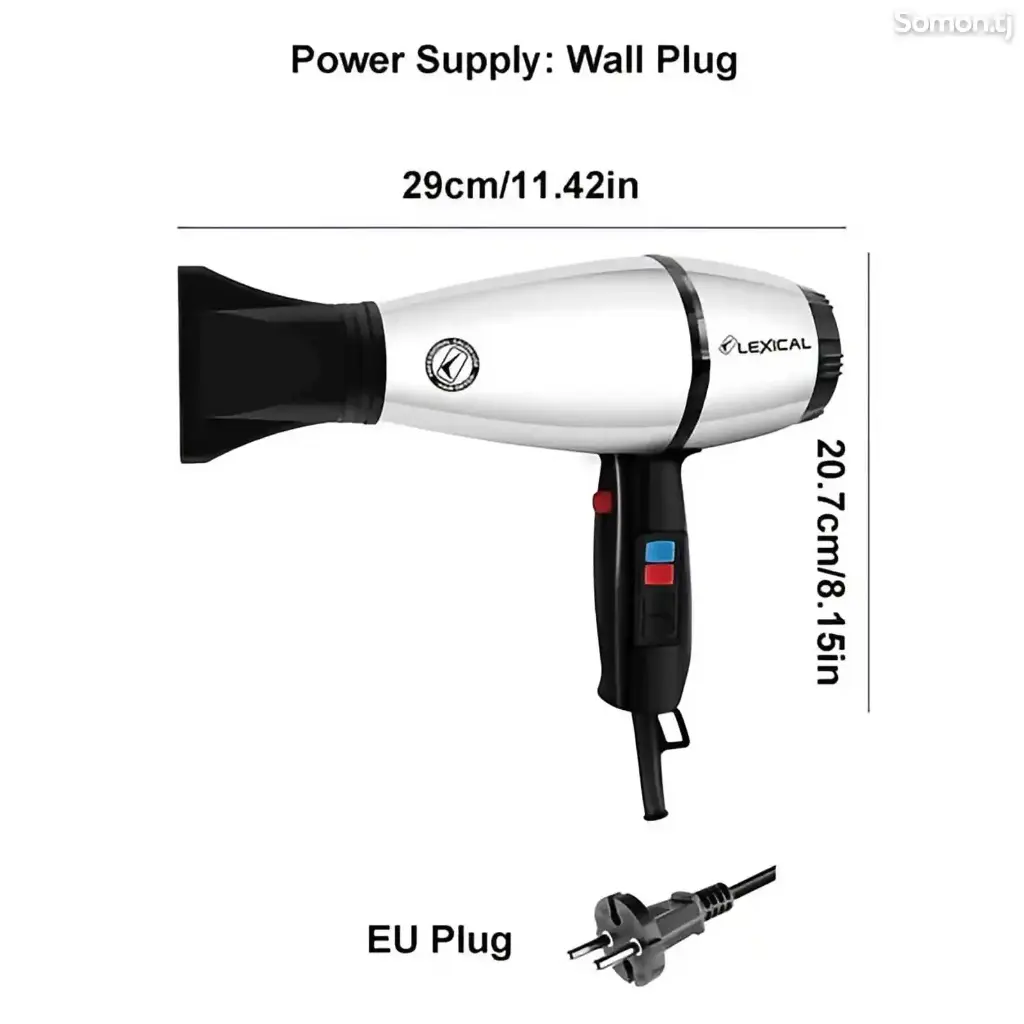 Séche Cheveux Lexical 2000W Silver