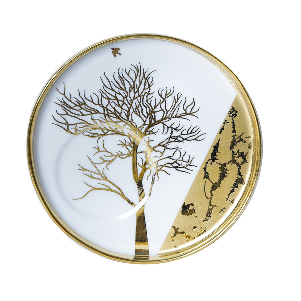 Service a Café Porcelaine 13 pièces Motif Arbre