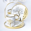 Service a Café Porcelaine 13 pièces Motif Arbre