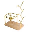 Service a Café Porcelaine 16 pièces avec Support Bougie Motif Doré