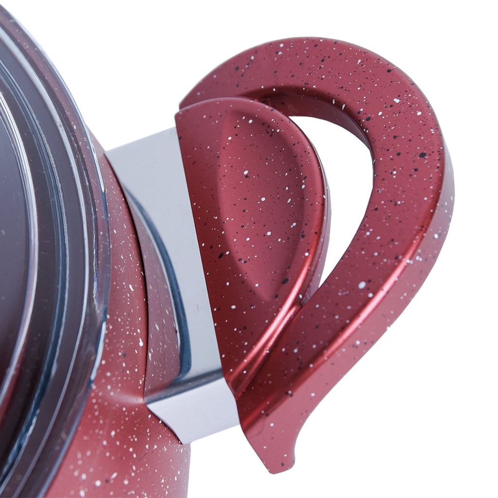 Marmite Granite Lines 24 cm Rouge