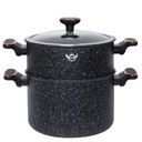 Batterie De Cuisine Sizar 16 Pièces Granite Rouge