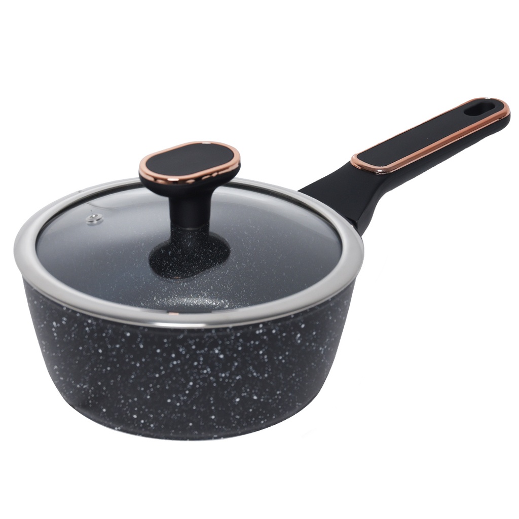 Batterie De Cuisine Sizar 16 Pièces Granite Rouge