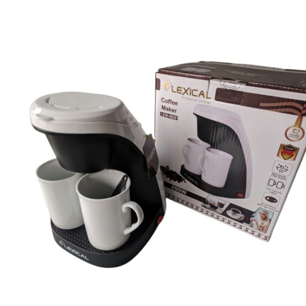 Machine a Café Lexical Avec 2 Tasses 450W Blanc 