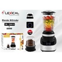 Blender Avec Grinder 2en1 Lexical 600W Bol en verre 1500ml Argent