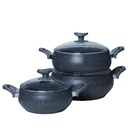 Service Granite Lines 34 pièces Gris Charbon