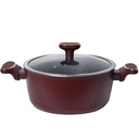 Batterie De Cuisine Sizar 23 Pièces Granite -Rouge 