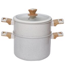 Batterie De Cuisine Sizar 23 Pièces Granite - Beige