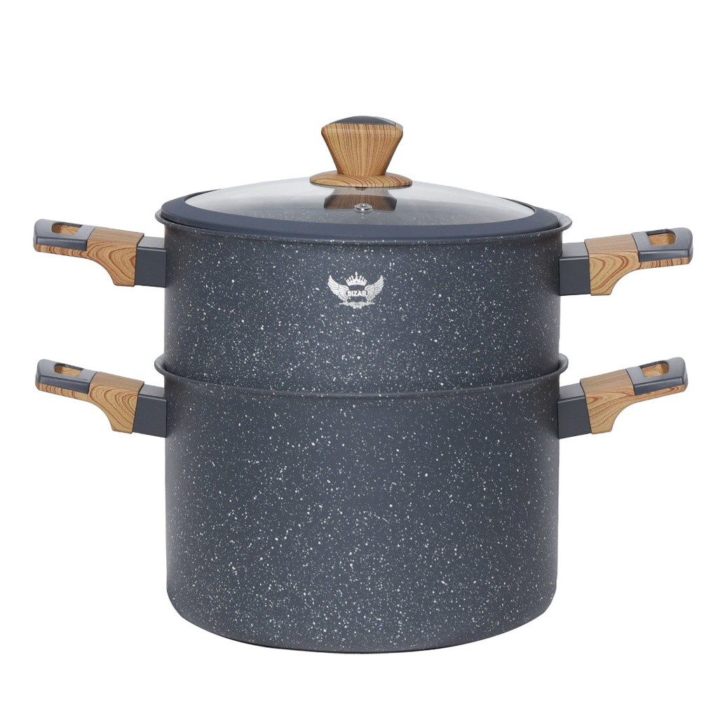 Batterie De Cuisine Sizar 23 Pièces Granite - Gris