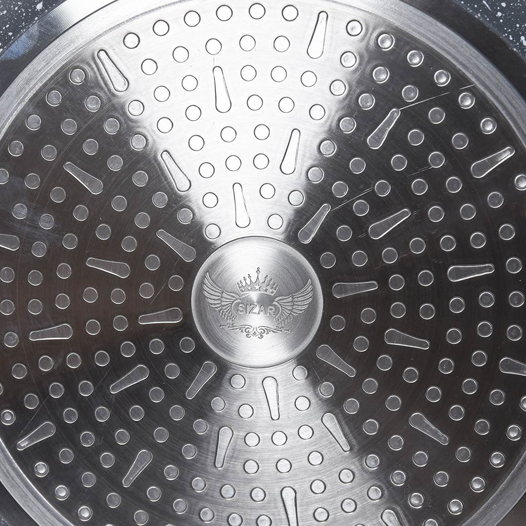 Batterie De Cuisine Sizar 23 Pièces Granite - Gris