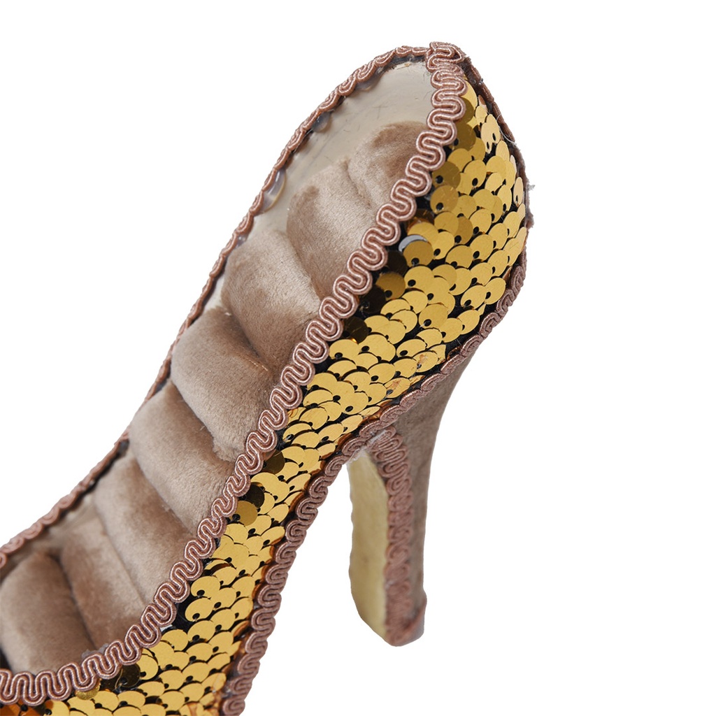 Présentoir à bijoux Chaussures à talons hauts Doré