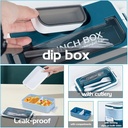 Lunch Box Isotherme deux Niveaux 1400 ml Bleu 