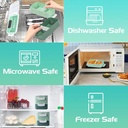 Lunch Box Isotherme deux Niveaux 1600 ml Vert 