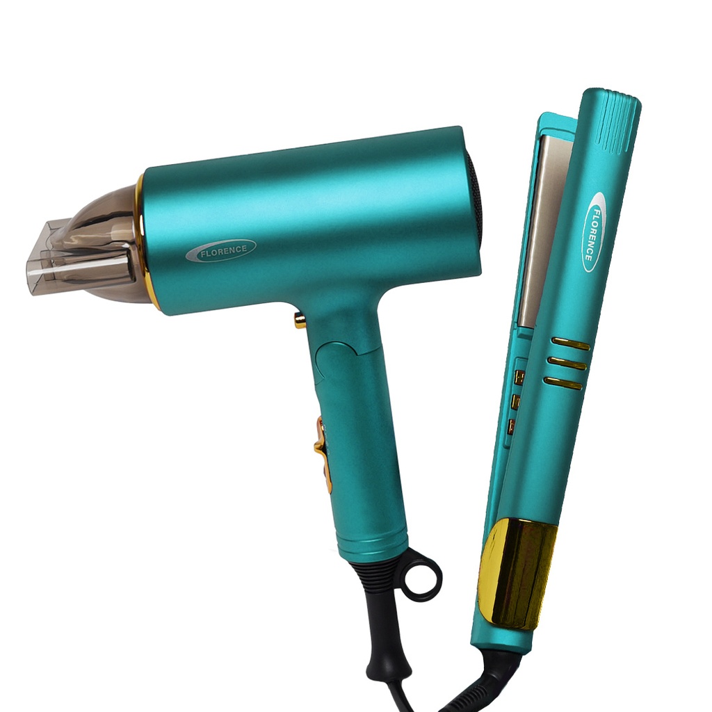 Coffret Sèche-cheveux & Lisseur Florence-Vert