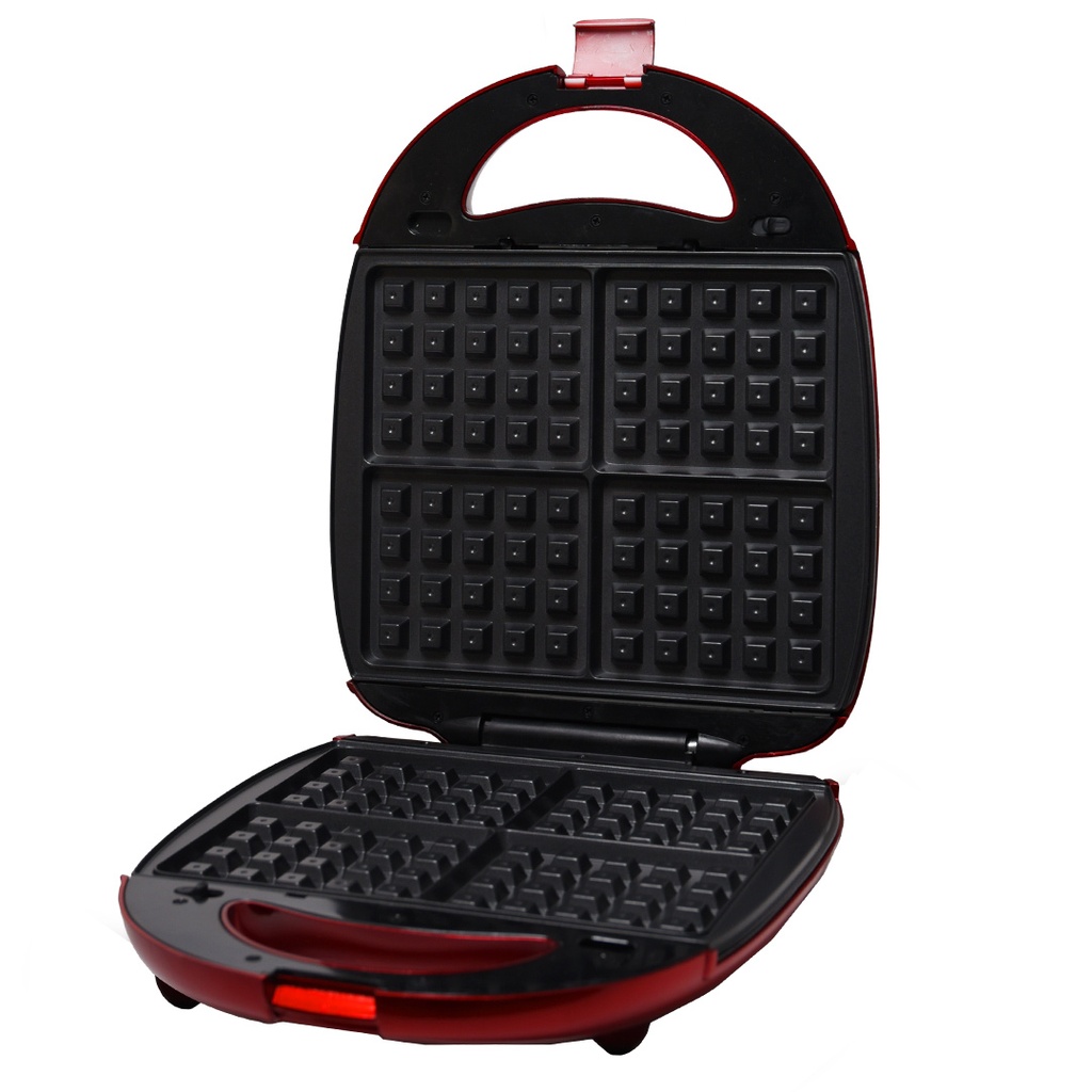 Appareil De Cuisson 5en1 Florence Zouza , Panini , Gauffre , Donut , Maamoul - Rouge