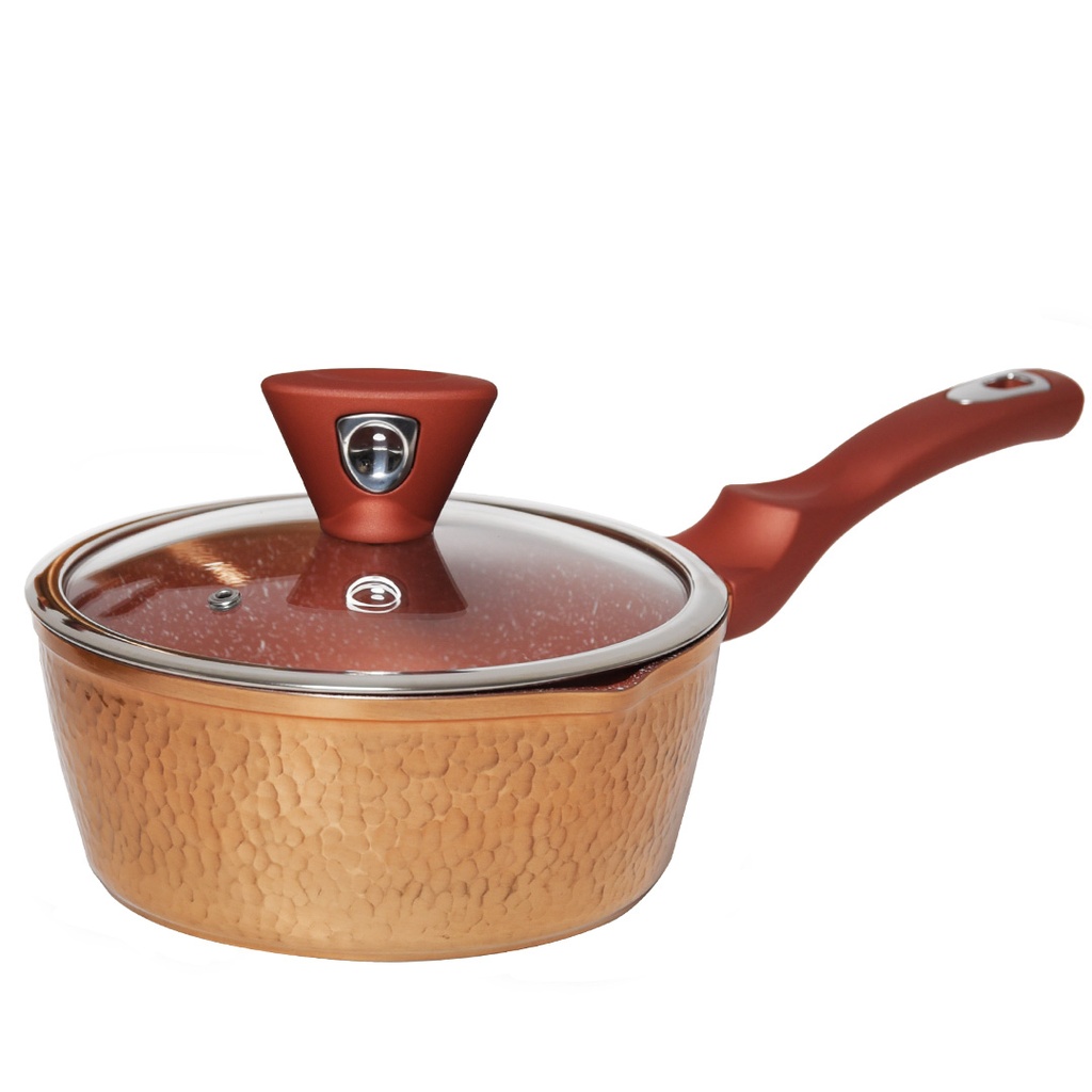 Batterie de Cuisine 25 Pièces Granite Golden House Effet Cuivre