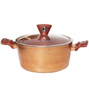 Batterie de Cuisine 25 Pièces Granite Golden House Effet Cuivre